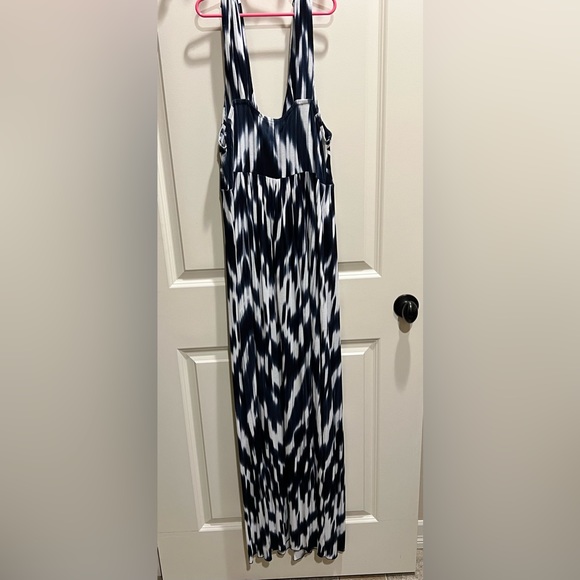 #111 NEW INC International Concepts Woman Size OX Color Blue & White - Picture 3 of 4